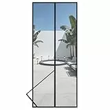 HOOMEE LightView Fliegengitter Tür für Balkontüren 110x220cm, Magnetvorhang für Zuverlässigen Insektenschutz, Lichtdurchlässiges LV-Gewebe, Kleine Magneten für Perfekte Schließung, Nicht Kürzbar