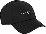Tommy Jeans Herren Cap Linear mit Logo, Schwarz (Black), Einheitsgröße