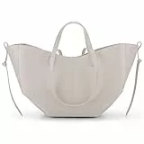 CHAMAIR Shopper Tasche Damen Groß Leder Handtasche Tote Bag mit Kleine Geldbörse Ledertasche Damen Umhängetasche Stilvoll Henkeltaschen Women's Totes Tragetasche, Grau