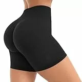 SMILODOX Sport Shorts Damen Amaze Pro Scrunch, Seamless Blickdichte Radlerhose, Unsichtbarer Scrunch-Effekt, V-Shape High Waist Kurze Sporthose, Hoher Bund Biker Shorts für Yoga, Fitness & Gym