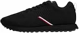 Tommy Hilfiger Herren Runner Sneaker New Eva Knit Low Top, Schwarz (Black), 43