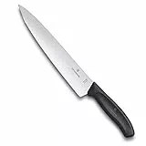 Victorinox Swiss Classic, Profi Tranchiermesser, Extra Scharfe Klinge, gerader Schliff, 22 cm, Kunststoffgriff, Rostfreier Stahl, schwarz