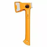Fiskars X-Series X13 Campingaxt, Ultraleicht (480 g), Kopfgewicht 325 g, Länge 33,2 cm, Ideal zum Zerkleinern von Holz für Camping und Wandern, Doppelt gehärteter Stahl/FiberComp, Orange, 1069101