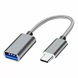 Adapter USB C auf USB, OTG Kabel, OTG Adapter, Nylon geflochtener Kabel, kompatibel mit iPhone 16/15 Pro Max, iPad Pro 2022, MacBook Pro, Galaxy S24/S23/S22/S21, Huawei P40/P30, Google Pixel