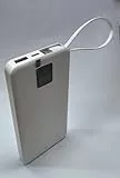 Power Bank 10.000 mAh, tragbares Ladegerät 22,5 W, tragbares Ladegerät mit Lanyard und Digitalanzeige, kompakter externer Akku für iPhone, Samsung, Xiaomi, Android – Weiß