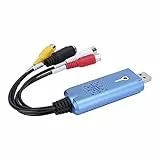KIMISS USB-Videoaufnahmekarte für AV-Video auf USB-Computer – High-Definition- und -Wiedergabe für Spiele und Videobearbeitung