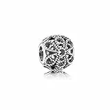 PANDORA Offen gearbeitetes Metallperlen-Blüten Charm Sterling Silber 11 x 11 x 9,9 mm (T/H/B)
