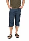Timezone Herren 3/4 Cargo Hose Loose MILESTZ Short Mid Waist Loose Fit W30-W40, Größe:W 33, Farbe:1212-30056 Washed Ink Blue