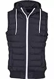Urban Classics Small Bubble Hooded Vest Weste blackwhite, L
