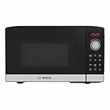 Bosch FEL023MS2 Serie 2 Mikrowelle, 26 x 44 cm, 800 W, Drehteller 27 cm, Quarzgrill, Timer, AutoPilot 8 mit 8 Automatikprogramme, Reinigungsunterstützung, LED-Touchdisplay, Edelstahl