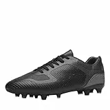 DREAM PAIRS Herren Fußballschuhe Professionelle Athletics Trainingsschuhe Schuhe Fussballschuhe Outdoor Sport Football,Size 43,Schwarz/Grau,SUPERFLIGHT-2