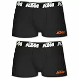 KTM by Freegun Boxershorts für Herren Unterwäsche Pant Men´s Boxer 2 er Pack, Farbe:Black, Bekleidungsgröße:M