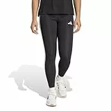 adidas Damen Essentials 3-Stripes Cotton Leggings, Black/White, M