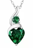 LOUISA SECRET Kette Damen Infinity Herz Anhänger,Geburtsstein Flamme des Herzens Halskette für Damen Valentinstag Weihnachten Geburtstag Schmuck Geschenk für Frauen Mama Frau