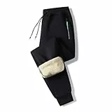 Tansozer Herren Hose Jogginghose Herren Baumwolle Sporthose Casual Freizeithose Elastische Taille mit Kordelzug Sweatpants Herren mit Taschen Schwarz1909 XL