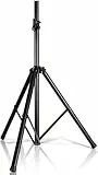 Pyle Lautsprecher Ständer Höhenverstellbar – Standlautsprecher, Boxenstativ als Tripod für Speaker & Studio Monitor, Boxenständer bis zu 60 kg, Universelles PA-DJ-Stativ aus Stahl, Robust & Leicht