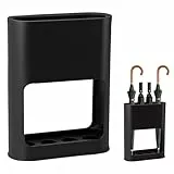 VGECEE Schirmständer Regenschirm Regenschirmständer Schwarz Schirmhalter ABS Regenschirm Ständer Halter mit Abnehmbarer Abtropfschale Umbrella Stand für Lange/Kurze Regenschirme für Eingangsbereich