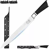 XYJ Authentic Since 1986, 10 Inch Slicing Knife, Stainless Steel Meat Slice Cooking Knife With Sleeve, Ergonomic Handle, Vegetable Cleaver Kitchen Knife
