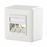 METZ CONNECT Modul Anschlussdose AP, 3 Port unbestückt reinweiß