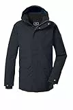 killtec Herren Outdoorparka/Funktionsparka mit abzippbarer Kapuze KOW 85 MN PRK, schwarz blau, L, 43331-000