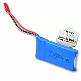 3.7V 780-mAh wiederaufladbarer Li-Po Akku, ultradünn JST-BEC Stecker, Ersatzakku f. Drohne/Quadcopter, Hubschrauber, Flugzeug, Boot, Auto kompatibel mit WL-Toys V636, V686-G, V686K, V686, X250-B, X500
