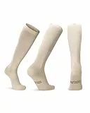 DANISH ENDURANCE Bio-Baumwolle Kompressionsstrümpfe, 14-18 mmHg, Unisex, für Damen & Herren, 1 oder 3 Paar (Beige, 39-42)