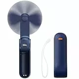 JATEKA Handventilator, Mini Ventilator mit 2500 mAh Powerbank USB Akku Aufladbar, Batteriebetrieben Max 16 Hrs Runtime Leiser Klein Tragbarer Ventilatoren mit Powerbank (Blau)