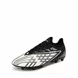DREAM PAIRS Fußballschuhe mit Fußballschuhen für Herren,Size 43,Schwarz/Weiss,SDSS2406M-E