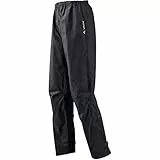 VAUDE Herren Regenhose Fluid Pants II S/S+L/S, wasserdicht, winddicht und atmungsaktiv, Kurz- und Langgröße, black, L-Short