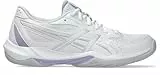 Asics Damen Gel-Flare 12 Netball-Schuhe, White/Pure Silver, 39.5