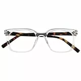 OPULIZE KOI Lesebrille - Große Rechteckige Brillenfassung - Durchsichtig - Sehhilfe für Damen, Herren - Federscharniere - R50-C - +3.50