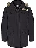 Jan Vanderstorm Herren Outdoorjacke Ajan Winterjacke, Parka | Wasserfest, Wasserabweisend | Große Größen L-7xl schwarz, 58