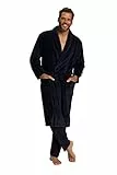 JP 1880 Herren Mikrofaser Bademantel, Dunkel Marine, 7XL EU