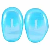 FILFEEL Silikon Ohrschutz für Duschen - 2 Stück Ohrenschützer für Friseur und Zuhause, Wasserfest und färbungssicher in Blau (Blue)