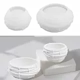 HNLMZ Silikonformen GießFormen,2 Stück Vogelnestform Silikonform Kerzenhalter,Resin Form Gießform,Silikonformen Schale,Silikonformen für Beton Gips Kerzen für Basteln