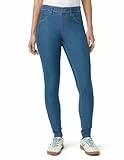 HUE Damen Essential Denim Leggings, Mittlerer Waschung, M