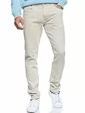 Indicode Herren INSamario Jeanshose aus 99% Baumwolle mit 5 Taschen | Denim Herrenjeans Sand Stone, 30/32