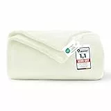 WAVVE Kuscheldecke Flauschig Decke Fleecedecke - Sofadecke 150x200 cm Warm Wohndecke Couchdecke, Creme Decke Weich Sofaüberwurf XL