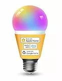 Refoss Smart WLAN Glühbirne E27 unterstützt HomeKit, Intelligente Alexa Lampe Mehrfarbrige Dimmbare LED Light Bulb, Kompatibel mit Siri, Alexa, Google Assitant, 2700K-6500K Warmweiß, Kaltweiß, 1 Pack