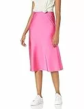 The Drop Damen Maya Rock, seidiger Slip-Skirt-Stil, Rosa, M
