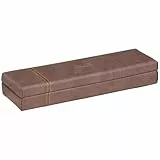 Rhodia 318873C Stiftebox (21 x 5,5 x 3 cm, praktisch und strapazierfähig, Kunstleder, elegant, ideal für Ihr Büro) 1 Stück, schokoladenbraun