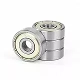 4 Stück 626ZZ Kugellager 6x19x6mm Chromstahl und Vorgeschmiert, 626-2Z Metall Double Shielded Miniatur Rillenkugellager, Lager für Skateboards, Roller, Inline Skates