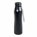 axentia Trinkflasche Silber 1 l [Ø7,5 cm x H: 29 cm] - Wasserflasche aus Edelstahl - Edelstahl Trinkflasche mit Schraubverschluss