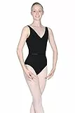 Capezio Tank Leotard w/Pinch Front, Black, Medium