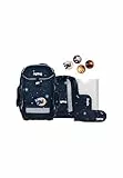 ergobag Maxi Set 6-teilig, ergonomischer Schulrucksack, Vorgänger-Kollektion, Grundschule, ideal für große Kinder ab der 1. Klasse KoBärnikus - Dunkelblau