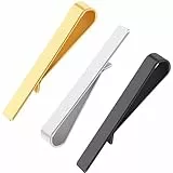 3 Stück Krawattennadel Krawattennadeln für Herren Krawattenklammer Klassische Krawattenklammern Edelstahl Tie Clip Set Schwarz Gold Silber für Krawatten Männer Alltag Hochzeit Jahrestag Geschäft