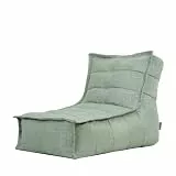 Icon Dolce Outdoor Sitzsack, Salbeigrün, Sitzsack-Liege für Erwachsene mit Füllung, Bean Bag, Wasserabweisender Stoff, Bequemer Sessel für Wohnzimmer, Lounge, Schlafzimmer, Garten