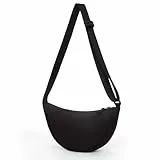 TIAASTAP Damen Halbmond Crossbody Umhängetasche, Unisex Hobo Crossbody Bag, Wasserdichte Leichtes Nylon Bauchtasche mit verstellbarer Schultergurt Für Alltag & Freizeit
