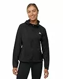 DANISH ENDURANCE Windbreaker-Jacke mit Kapuze, Faltbare Laufjacke aus recycelten Materialien, Atmungsaktive Sportjacke, Winddicht & Leicht, für Damen, Schwarz, XL