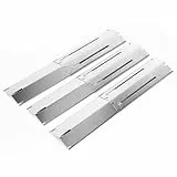 GRISUN 29.8cm bis 53cm Verstellbare Brennerabdeckung für Gasgrill, für Charbroil, Enders, Landmann, Nexgrill, Taino, Barbecook, Flammenverteiler Ersatzteile, 3 Stück